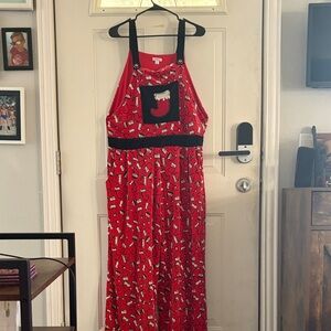 Xhilaration Red Jumpsuit with Black Accents